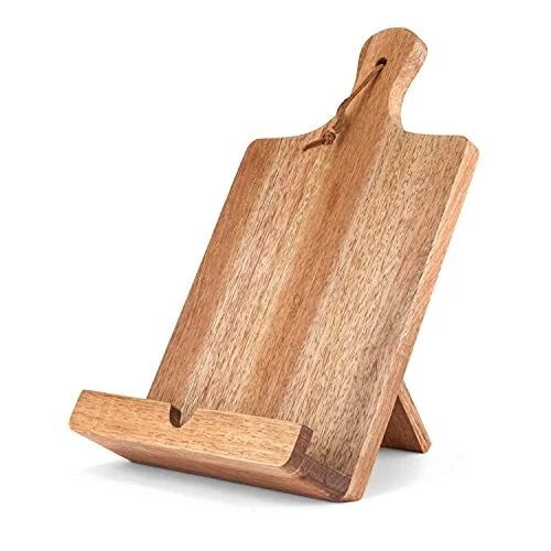 Tablet Stand, Acacia Wood Tablet Holder, Cookbook Stand, Acacia Table Stand