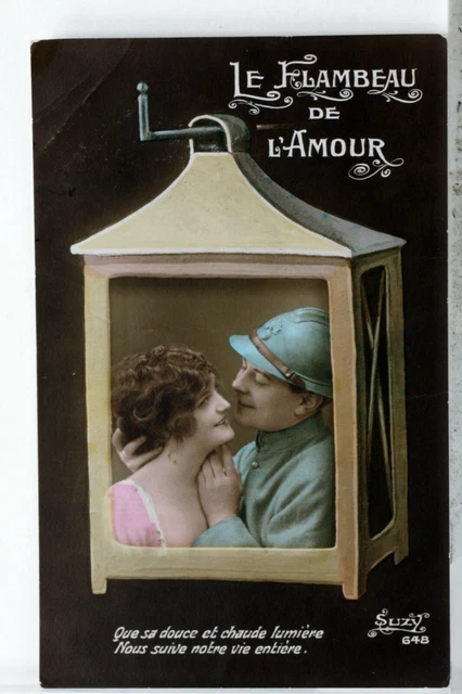 Le Flambeau De L Amour   Ww1 1914 Cpa  France  Carte Postale Postcard 1186