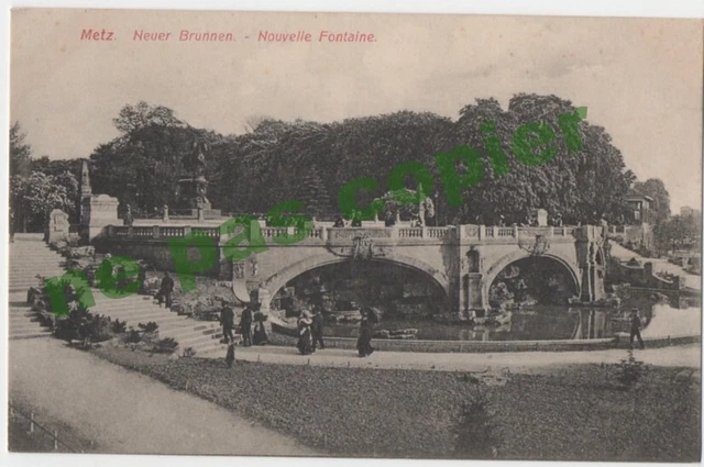 lot of 2 METZ CPA * New Fountain * New Fountain _ Ney-Denkmal_ NEY