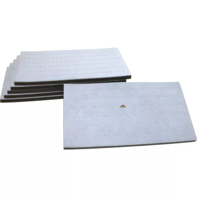 6 72 Slot Gray Foam Ring Display Tray Inserts