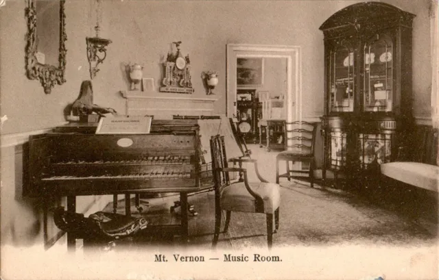 Music Room, Mt. Vernon, Virginia VA Postcard