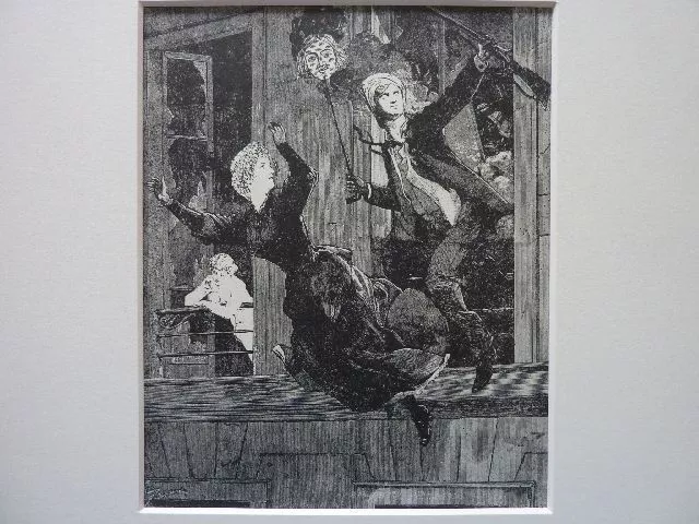 MAX ERNST - Zinkätzung / Collage 1956 "Die 100-Köpfige Frau" !!!!