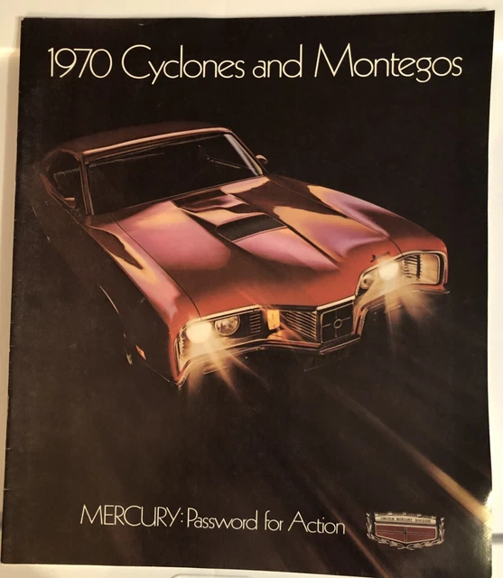 Vintage 1970  Mercury Cyclone Montego Car Advertising  Dealer Brochure