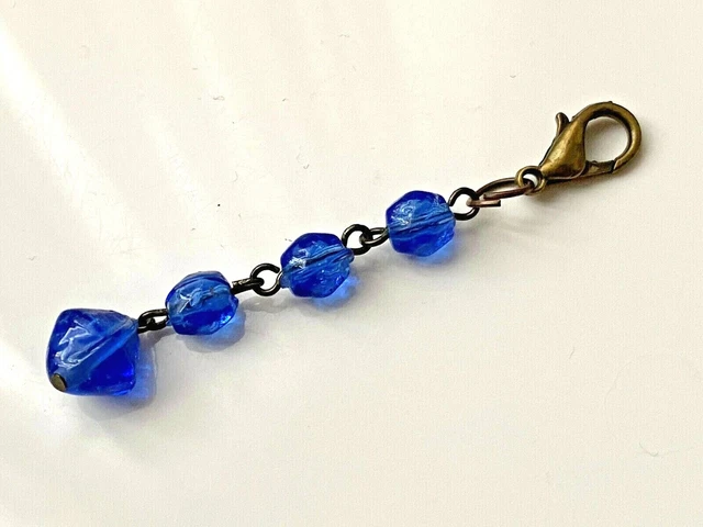 Porte-clés Ou Pendentif De Sac Fait Main - Forme Charm, Bleu, 5.9cm - Neuf Sans étiquette