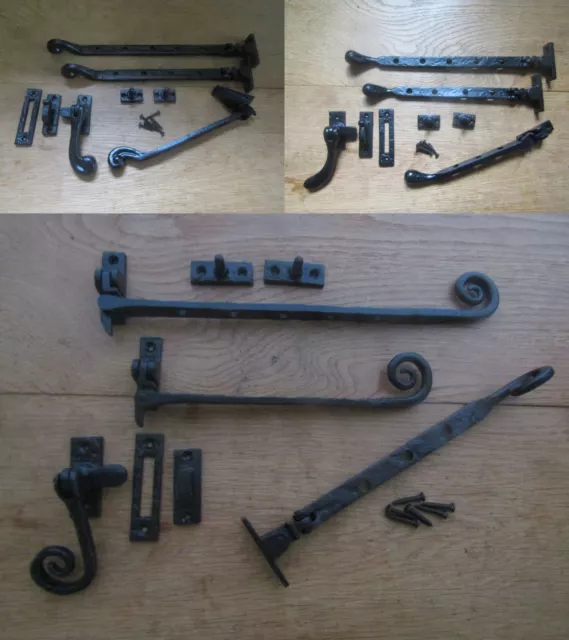 Rustic Window Furniture fittings Cast iron old Vintage Victorian style BLACK