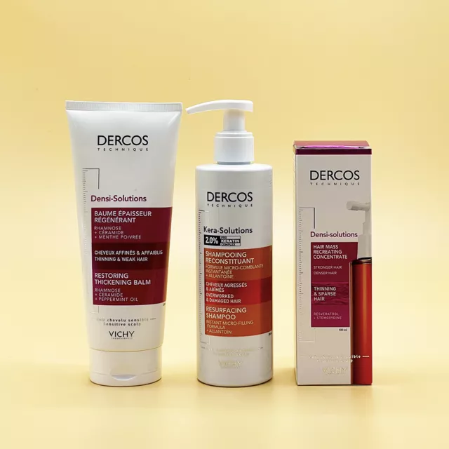 VICHY DERCOS kit shampoo balsamo Trattamento ristrutturante capelli 3 prodotti