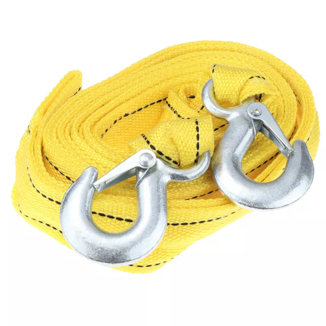 4M 5 Tons Steel Wire Tow Cable Tow Strap Towing Rope with Hooks for Heavy Duty