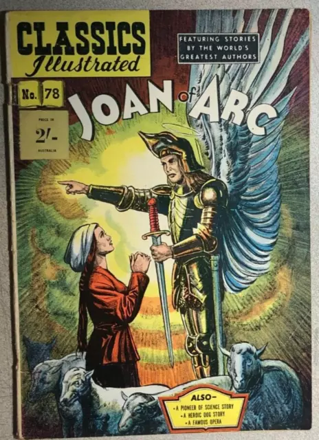 CLASSICS ILLUSTRATED #78 Joan of Arc (HRN 82) UK comics edition VG+