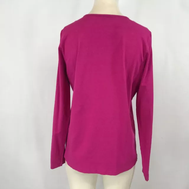 Coolibar - Women's Medium - Pink Long Sleeve Round Neck Upf 50+ Top Shirt 3