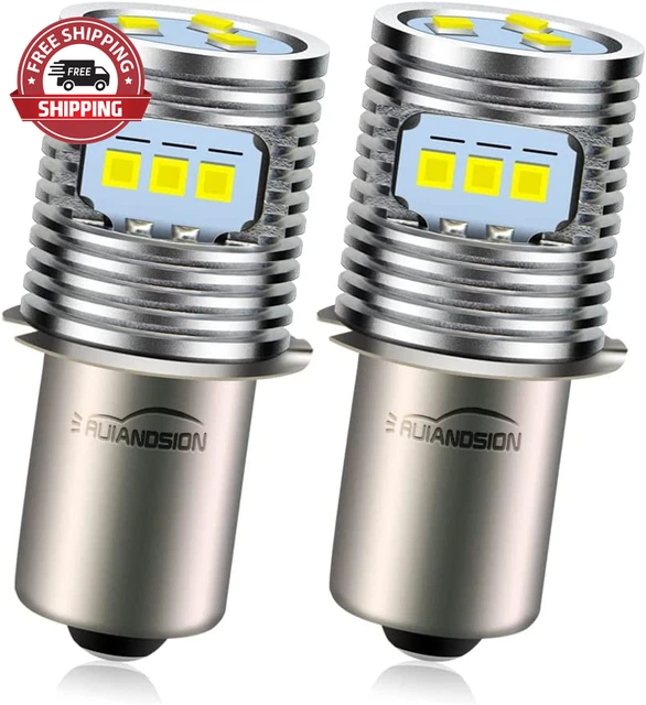Ruiandsion P13.5S LED Flashlight Bulb 18V 19.2V 24V 7-24 Volt P13.5S Base LED Bu