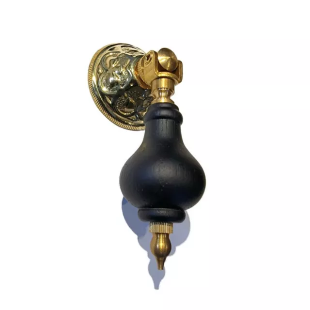 Drawer Pull - ​Eastlake Victorian Style Polished Brass with Black knob