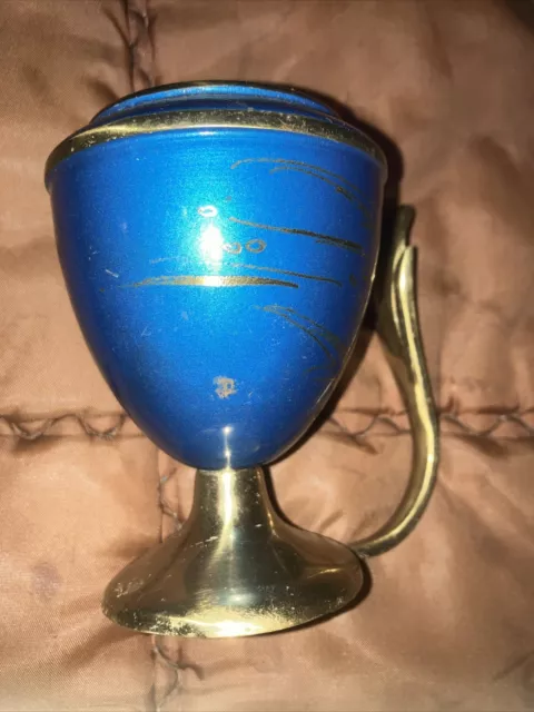 Vintage Blue Enamelled ‘Colibri’ Candle Holder Pat’d Hammerton (Foreign)