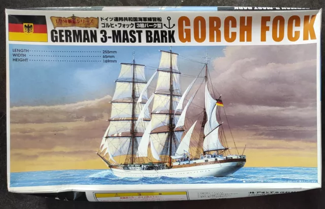 AOSHIMA 044285, Segelschulschiff Gorch Fock, 3-Mast Bark, 1:350, Ovp