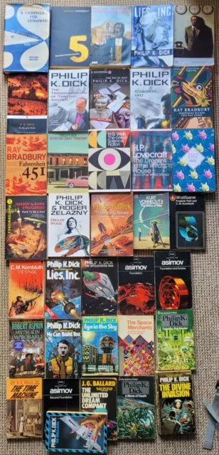 JOB LOT of 36 x VINTAGE SCIENCE FICTION FANTASY SCI FI BOOKS Philip K Dick