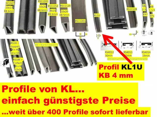 9x14mm Kantenschutzprofil metallverstärkt 1-4mm Blech Kantenschutz