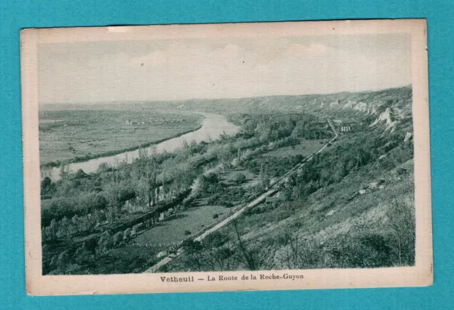 Vetheuil - La Route de la Roche-Guyon: CPA, old postcard / MC