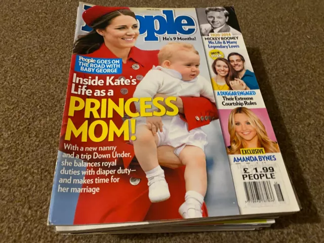 People Magazine 21/4/14 Princess Kate Mickey Rooney Amanda Bynes Kasey Musgrave