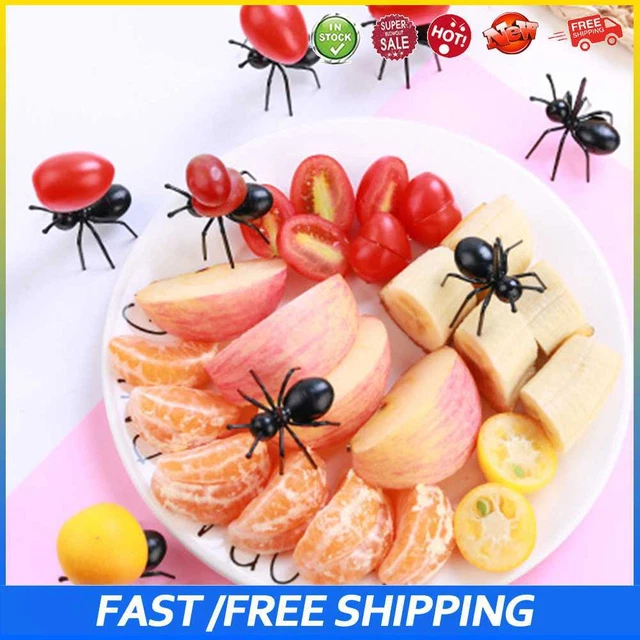 #B 12 piezas Hormigas Pastel Fruta Snack Picks Set Tenedores Vajilla para Cocina Fiesta Bento