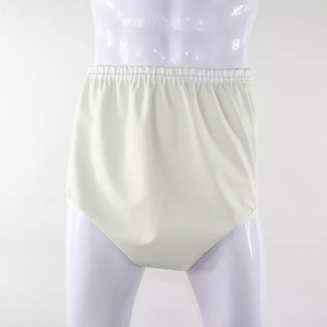 PVC Adult Baby Incontinence Snaper Diaper Rubber Pants Light Blue