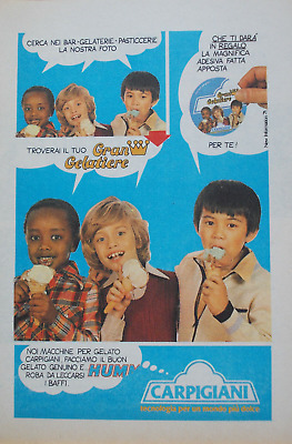 Pubblicità Advertising Werbung Italian Clipping 1979 CARPIGIANI GELATO GELATIERE 