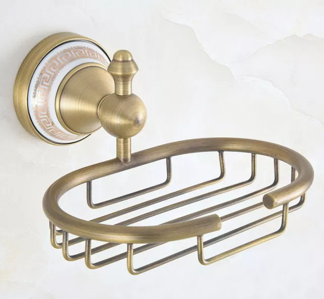 Antique Brass Wall Mounted Bathroom Soap Dish Holder Accessories 2ba577