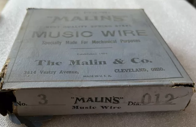 NEW Melin Brand Spring Tempered Music Wire .012 Diam.  1 Lb