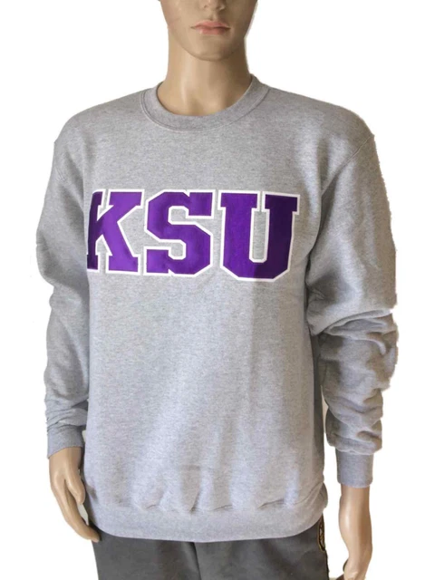 Kansas Stato Wildcats Champion Eco Pile Grigio Girocollo Pullover Felpa (L)