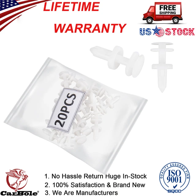 14.2/ 13/ 6.5mm Set of 20 Retainer Clip Door Trim Panel Push For GM Truck Chevy