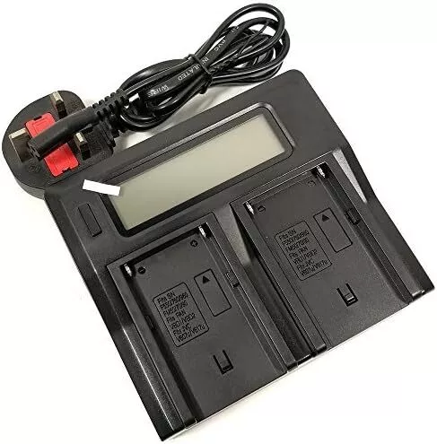Jiexi® Quick LCD-Display Dual-Channel Mains Battery Charger for Sony NP-F970 N