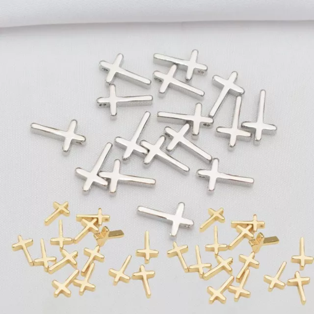 Gold, silver Gold Brass Cross Charms Faith Charms Pendants  Jewelry Accessories