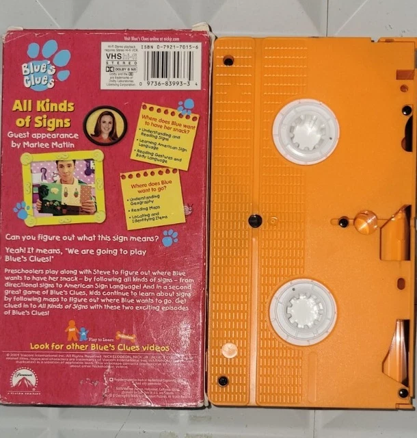 BLUE S CLUES ALL Kinds Of Signs VHS 2001 Bon tat EUR 16 09 PicClick FR Blue s clues all kinds of signs vhs 2001 bon tat eur 16 09 picclick fr
