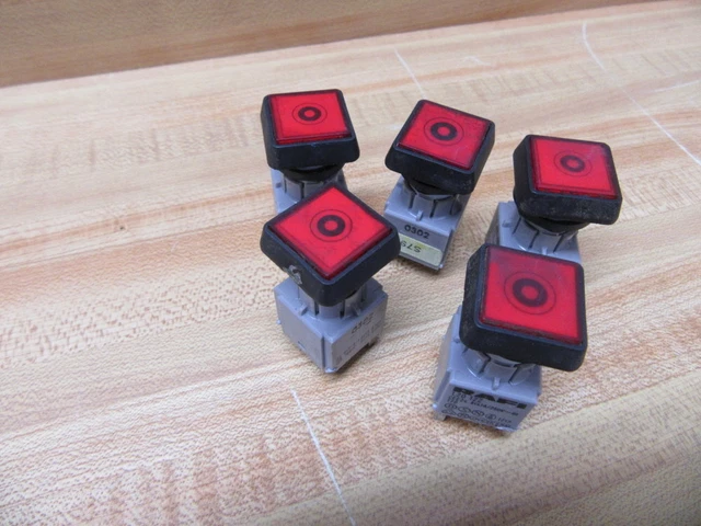 Rafi 1.20 122 Push Button Module 120122 Red Legend (Pack of 5)