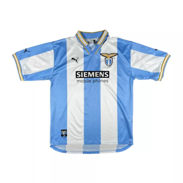 Lazio Rom 2000-01 Pokal Trikot Heim "L" Puma "SIEMENS" puma cup shirt maglia