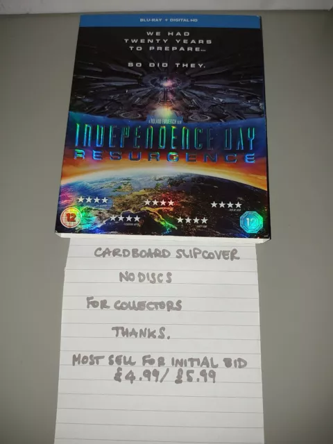 Independence Day: Resurgence Blu-ray - Cardboard slipcover only. Offers £5+