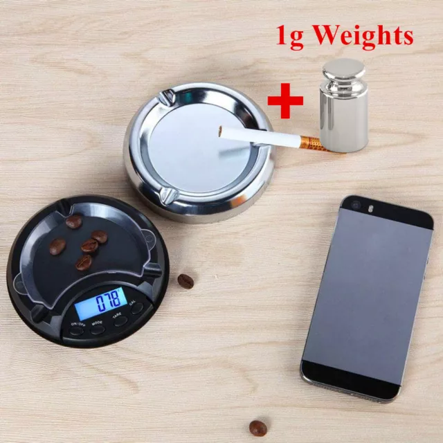 DIGITAL Pocket SCALES 200g x 0.01g AWS Ashtray Style Digital Scale w/Tray Bowl