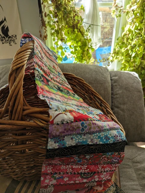 Corredor de edredones sin terminar Boho asiático hawaiano. Bordado. 41x8" 🙂 🙂 ️
