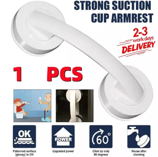 Handle Bath Safety Suction Cup Handrail Grab Bathroom Grip Tub Shower Bar Rail
