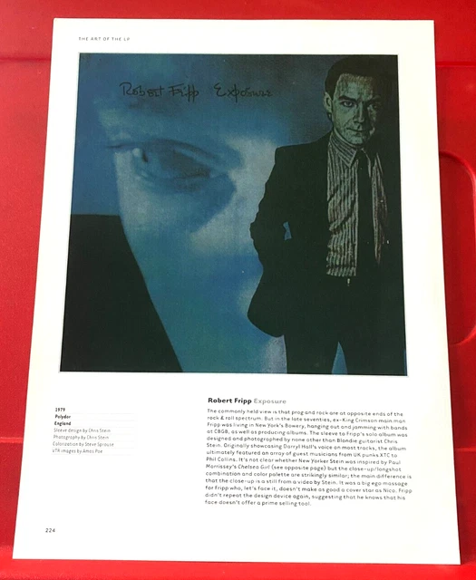 ROBERT FRIPP EXPOSURE/HERBIE Mann Push..Album Cover Art PICTURE / PRINT ...