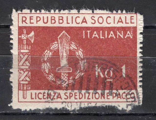 FRANCOBOLLI Italia RSI 1944 Franchigia Militare Licenza Spedizione Pacco KG 1