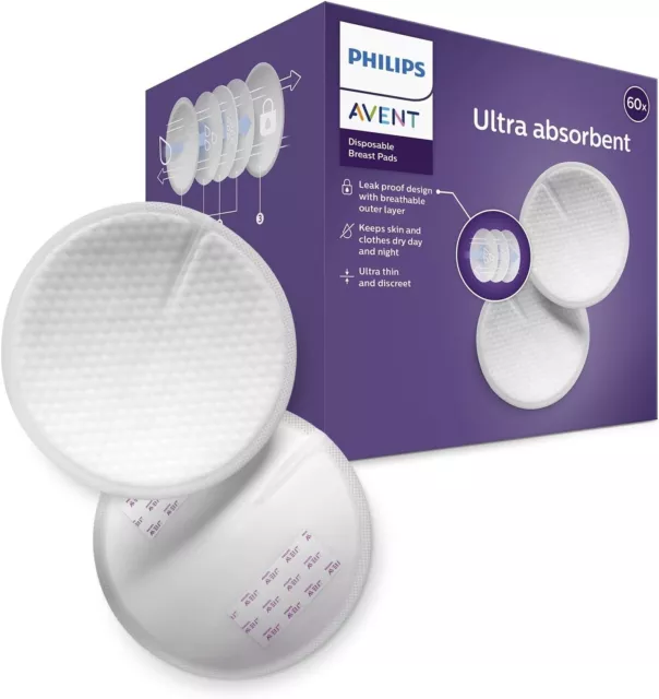 Philips Avent Disposable Breast Pads - Ultra Thin Honeycomb Textured Absorbent