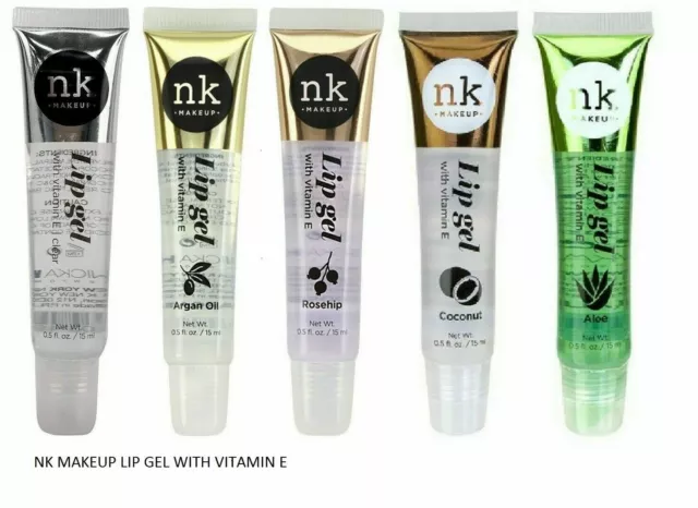 NK Lip Gel Moisturizing Clear, Argan, Cherry, Rosehip, Bubblegum 15ml