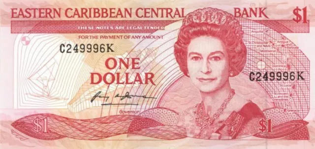 East Caribbean States - 1 Dollar - P-21k - 1988-89 dated Foreign Paper Money - P