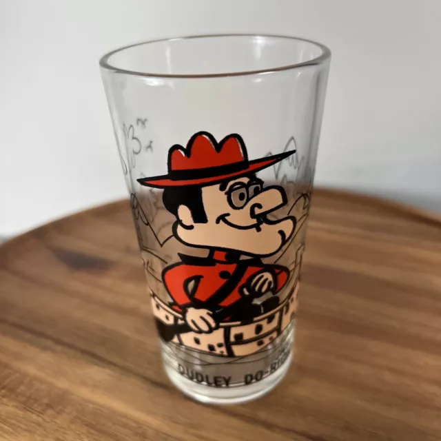 Dudley Do-Right Pepsi Collector Series P. A. T. Ward 1970’s 10 Oz Glass - B