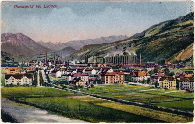 Ansichtskarte Donawitz Leoben Stadt - Fabrikanlagen 1922 2