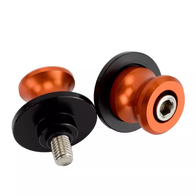 Bobbins Ständeraufnahme mit Scheibe Alu CNC orange 6 mm