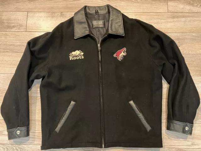 arizona coyotes NHL hockey ROOTS wool jacket Men’s Large LG