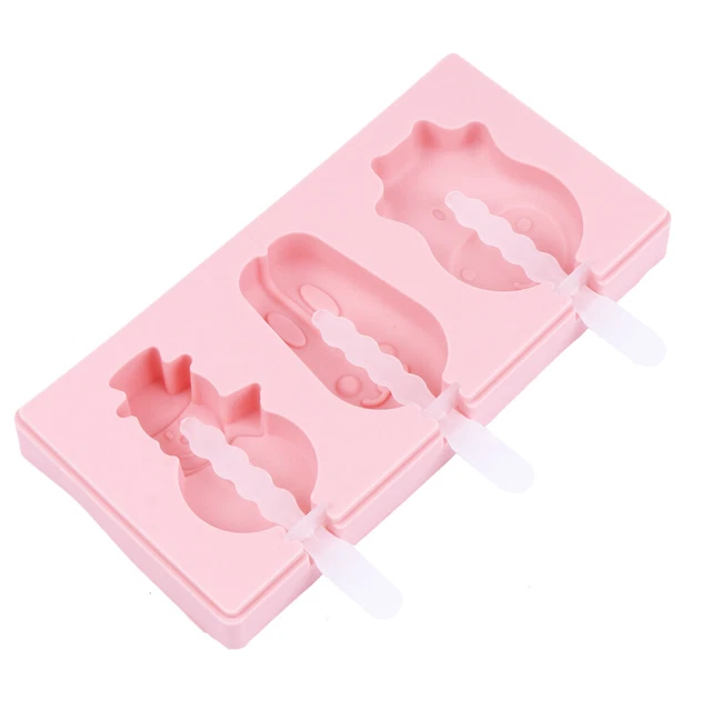 Bandejas para paletas de gel de sílice molde para helado moldes caseros para pasteles