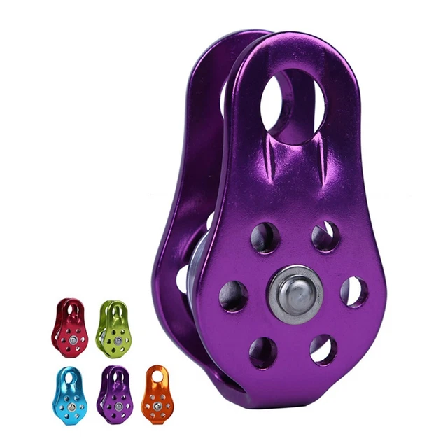 HERCHR Poulie D'escalade 20KN - Légère En Alliage Aluminium Pour Sauvetage, Alpinisme Et Arbres