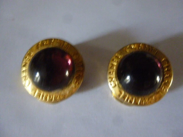 Boucles D'oreilles Clips Vintage Métal Doré Et Perle - Marque Pierre Lang