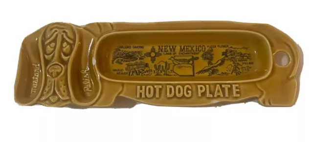 Vintage Souvenir New Mexico Hot Dog Plate Collectible